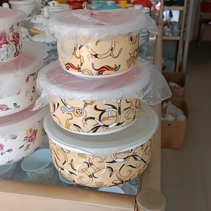 马戏团骨质瓷三件套保鲜碗