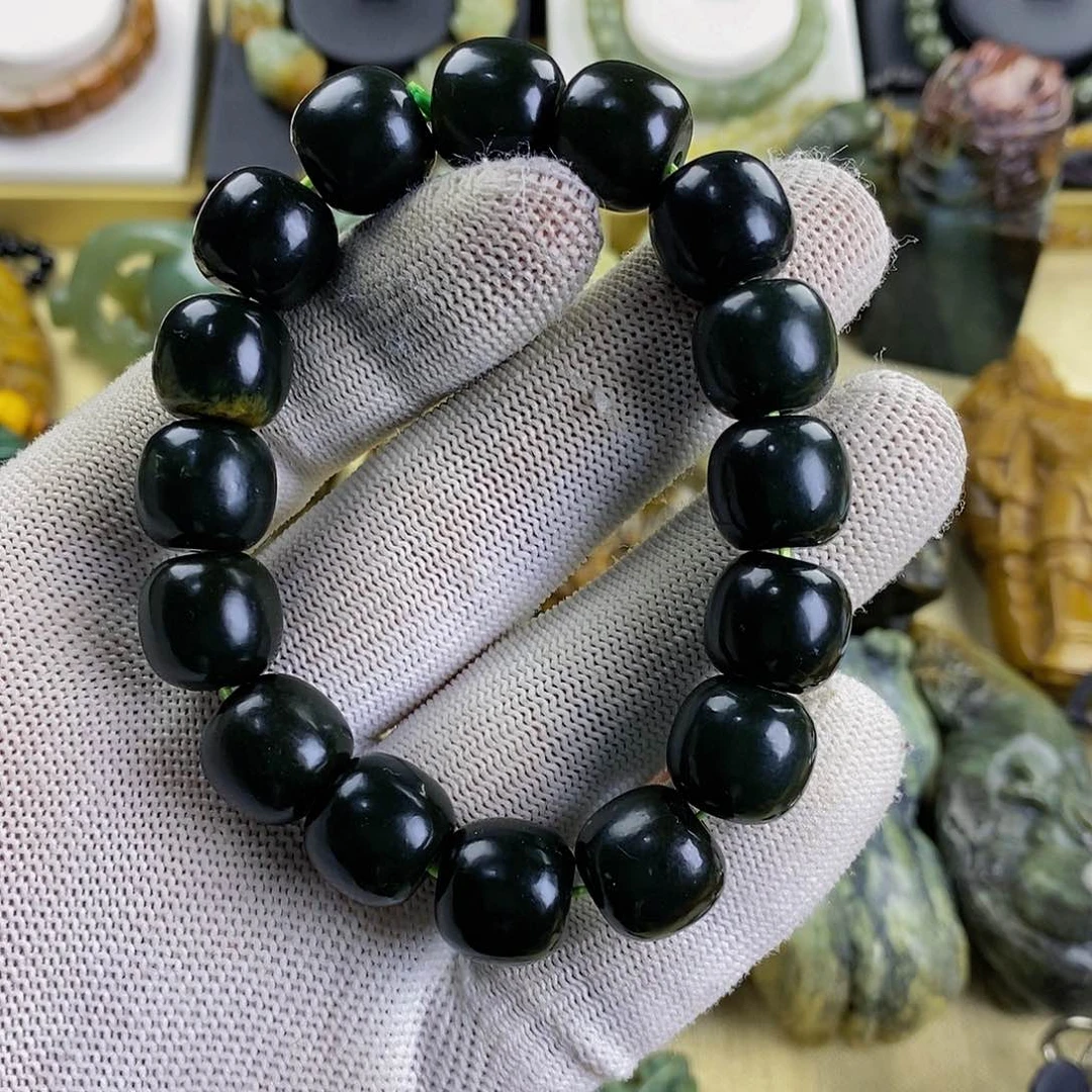 岫岩河磨玉（透闪石质玉）手串未镶嵌?****