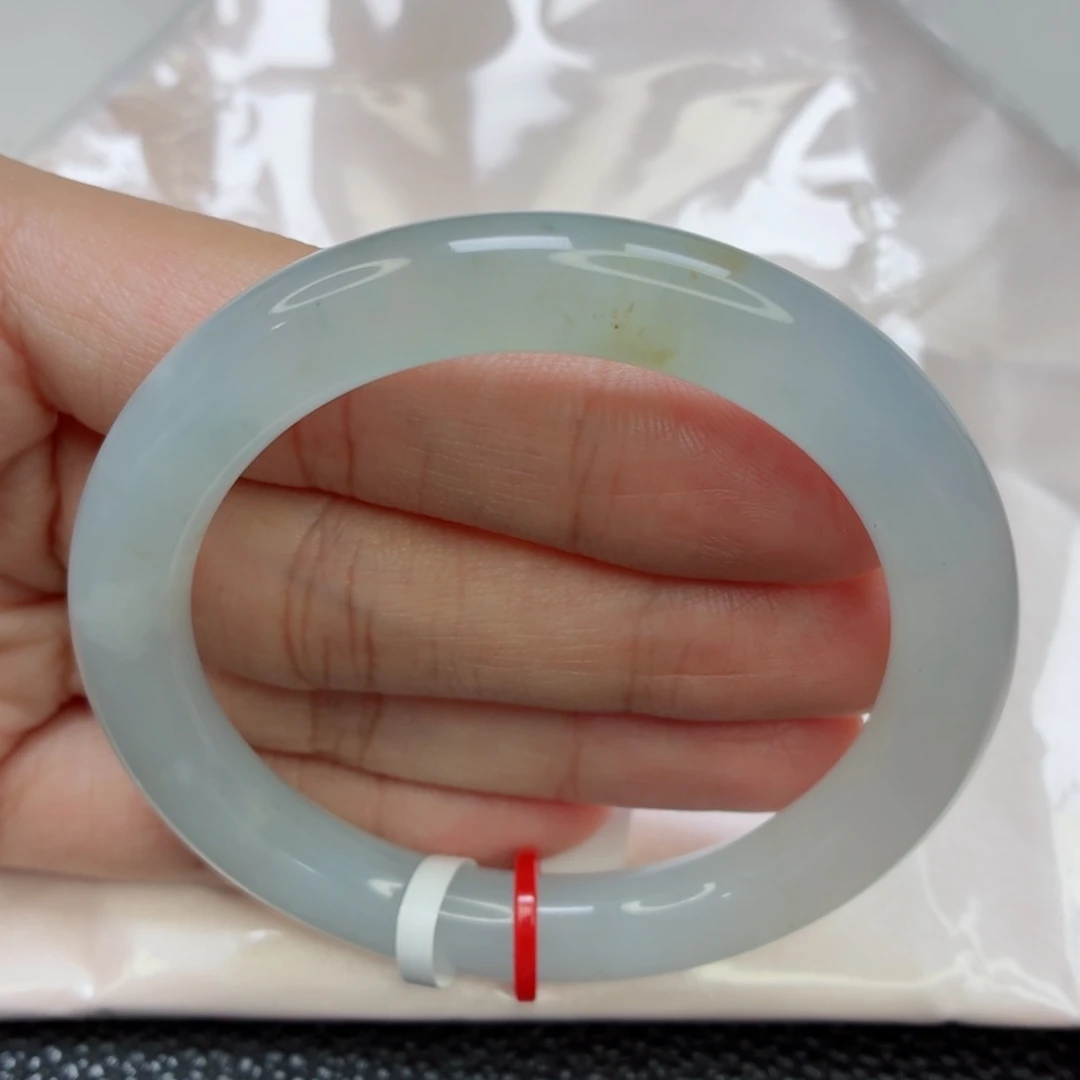 翡翠未镶嵌手镯老坑52圈冰胶共存莹光棒011云朵棉