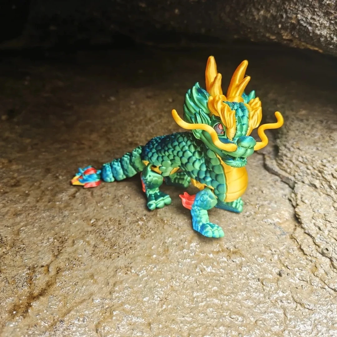 3d打印中国吉祥物麒麟动物神兽仿真关节活动手办玩具摆件生日礼物