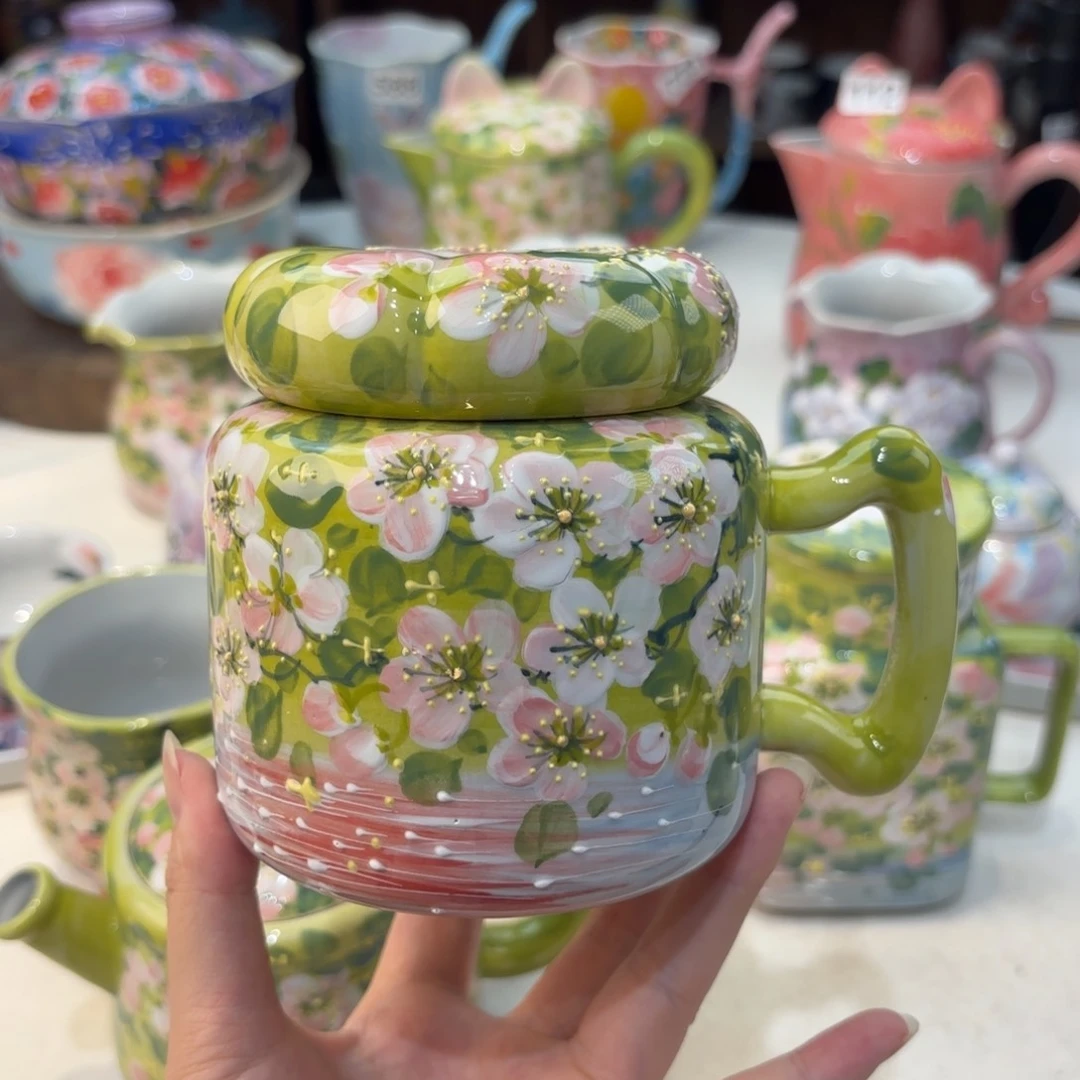 景德镇手绘高温釉下彩陶瓷茶具