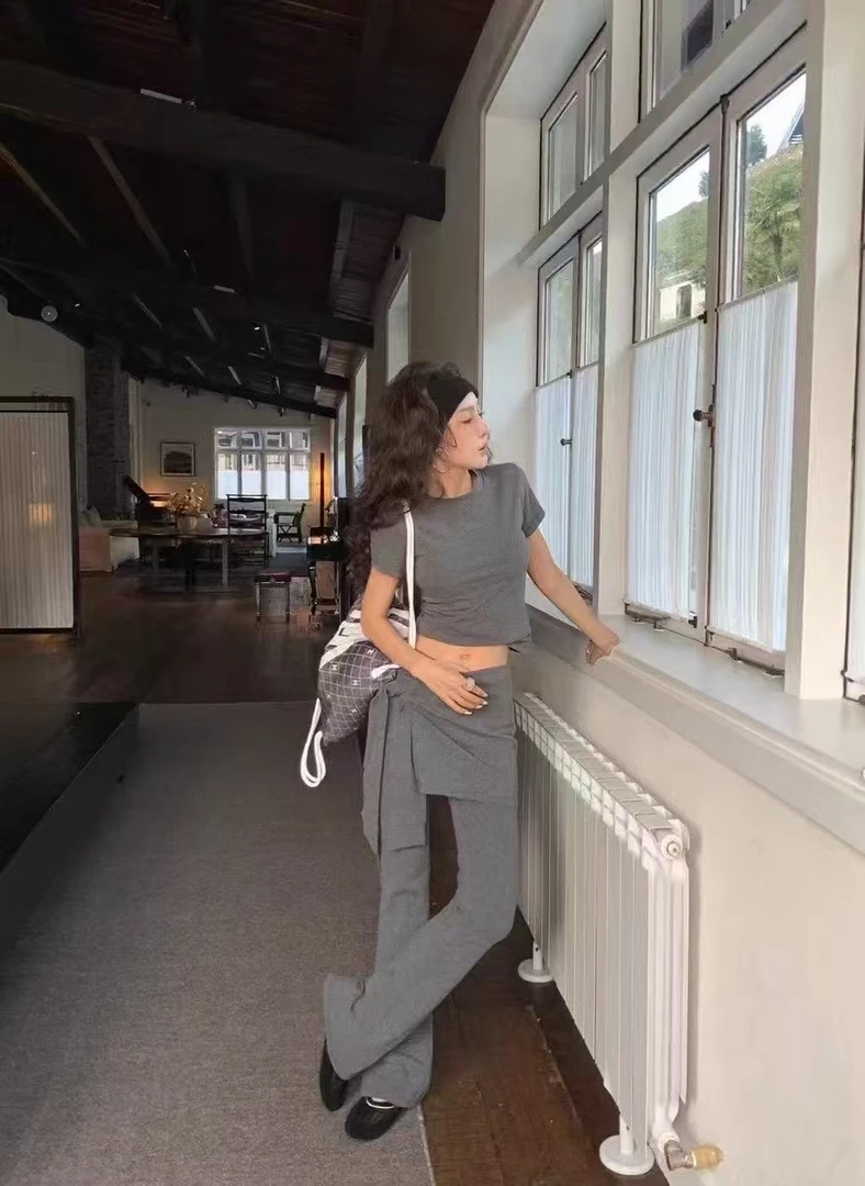 2528新款弹力两件套装