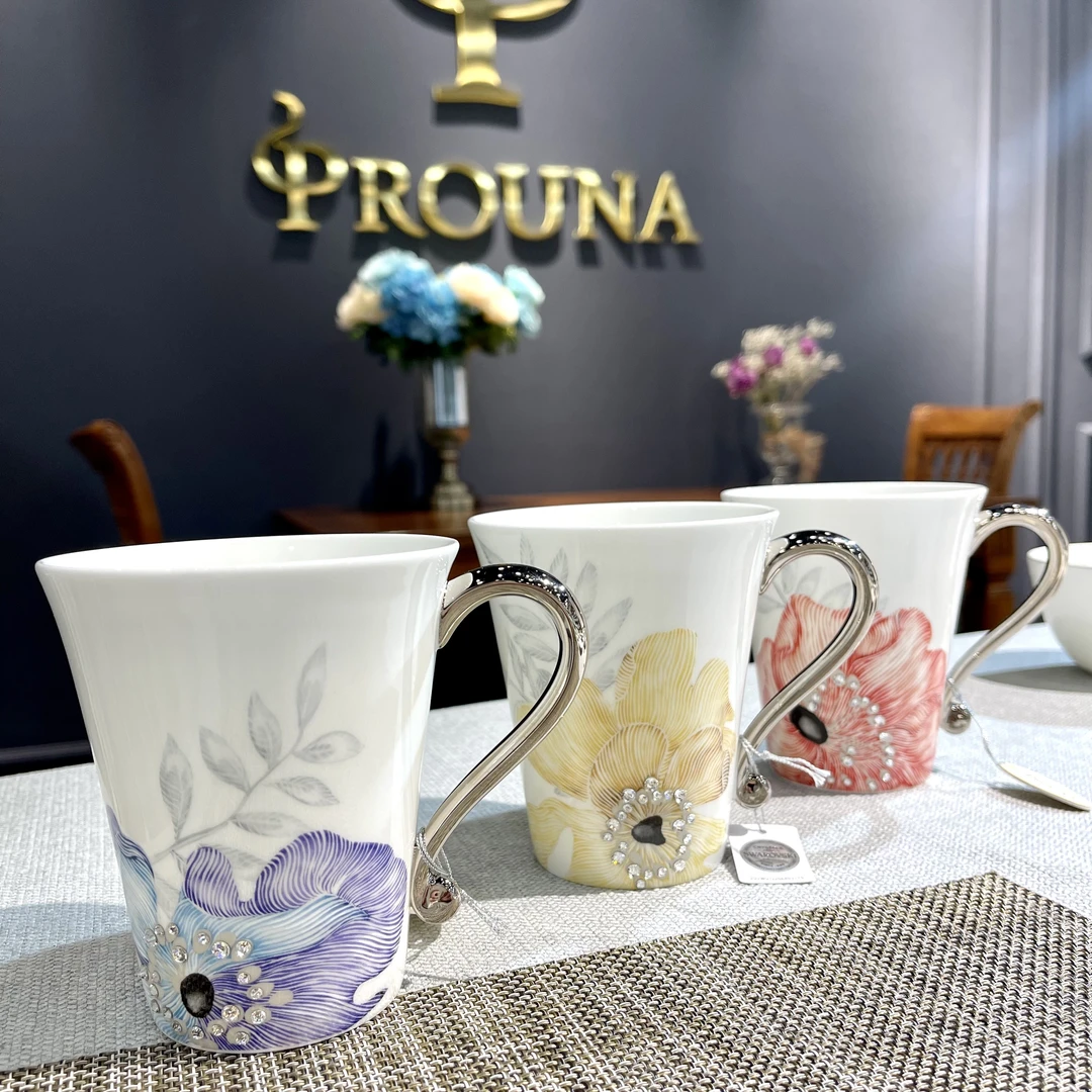 韩国陶瓷水晶花束水杯