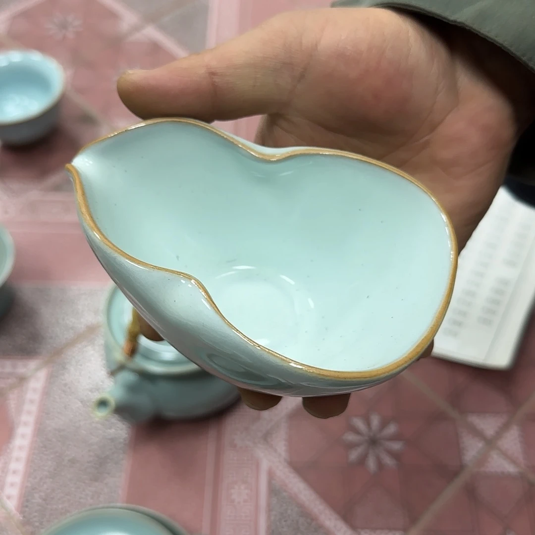 月白汝瓷原矿葫芦公道