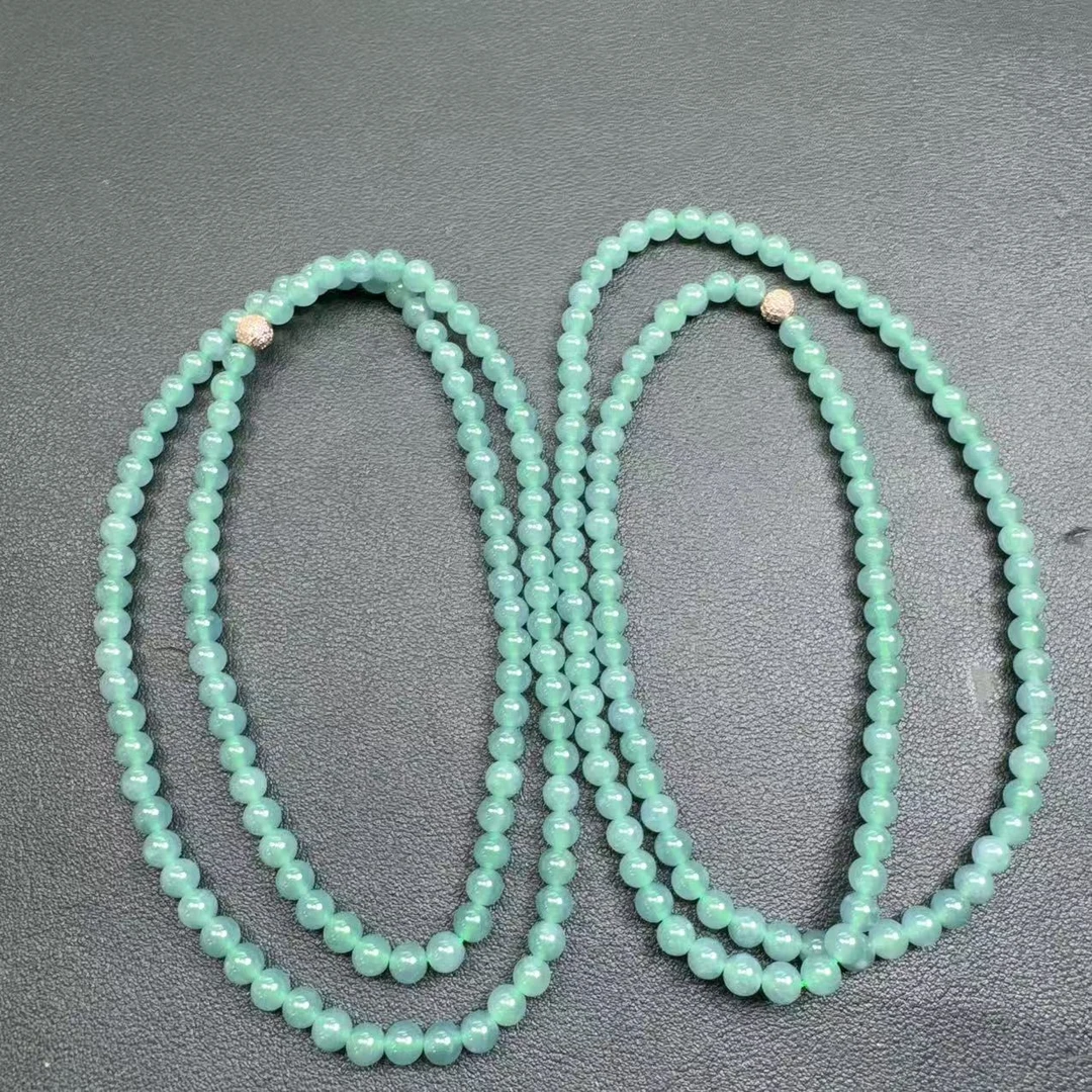 【玉经纶】31790/Q41-天然A货翡翠珠链-多样性发其一5mm/约108颗