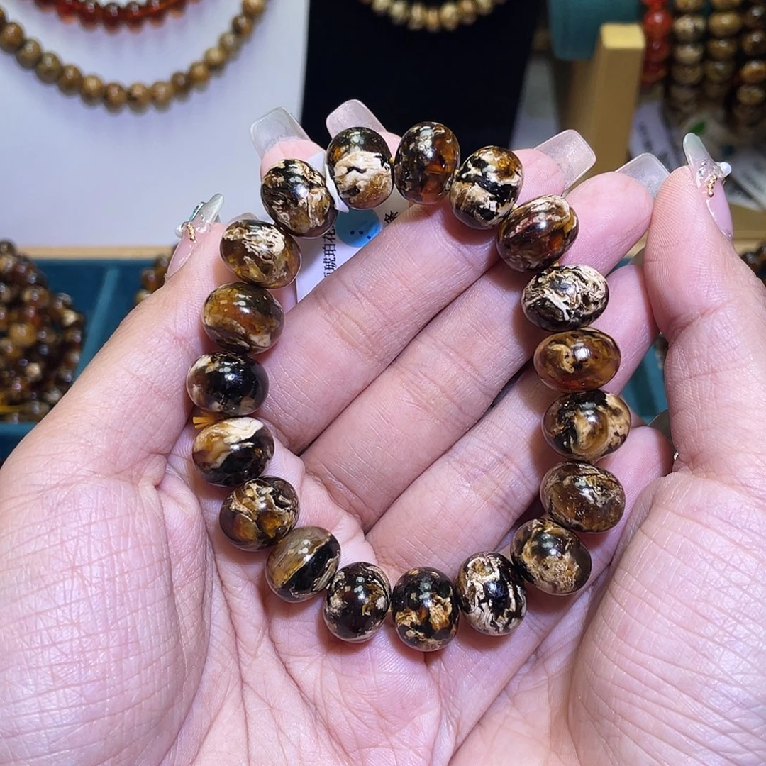 琥珀未镶嵌裸石抚顺琥珀13+花珀