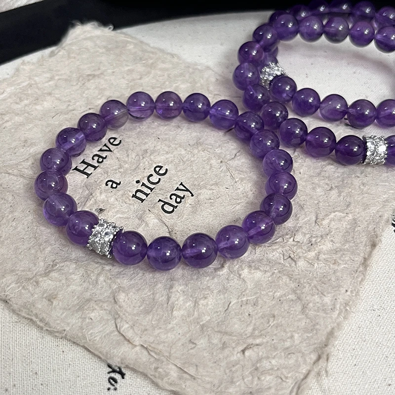 「紫气东来」新品紫水晶手链小众设计高级时尚温柔百搭显白女生手饰