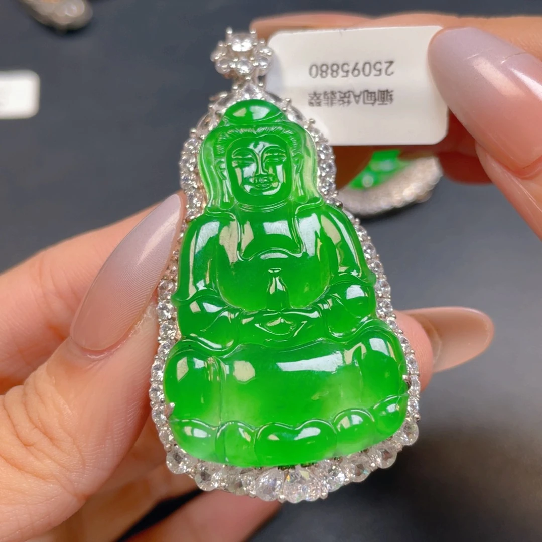 【闪购商品】颈饰银S925镶嵌翡翠翡翠