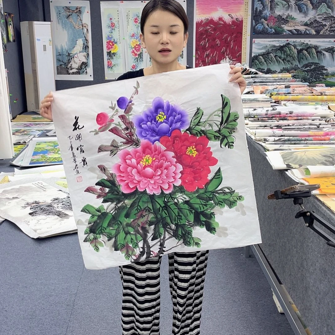 国画作品小姐姐放漏…