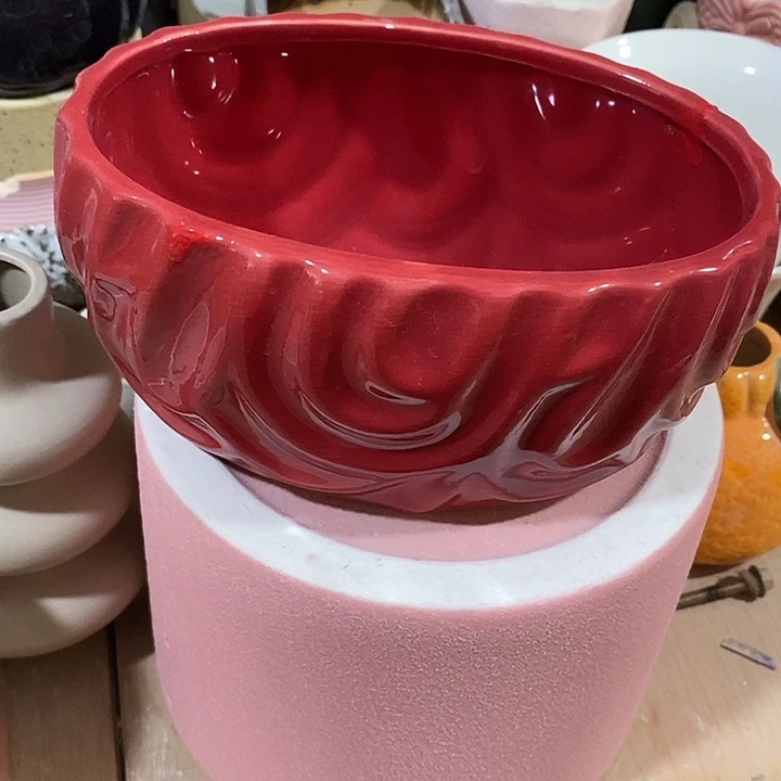 陶瓷花盆有孔 瑕疵介意勿拍