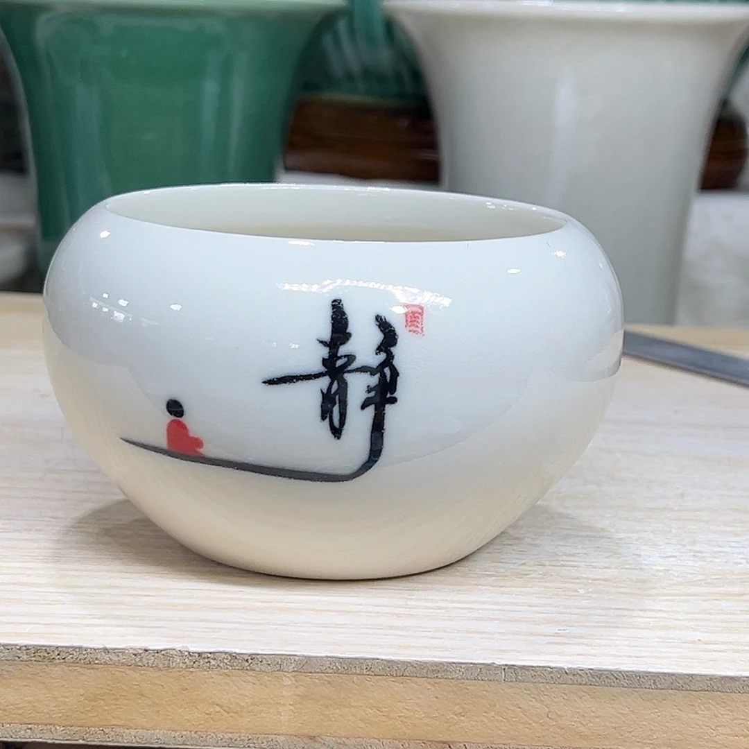 陶瓷绿植多肉微瑕花盆口径8.5-7