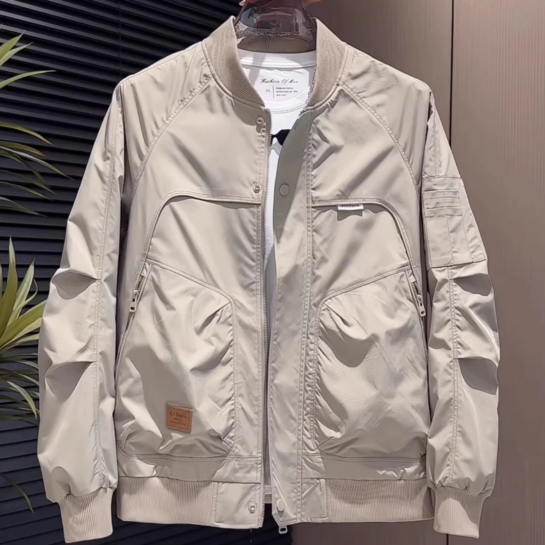 短款运动外套男2025春秋新款棒球服休闲显瘦夹克开衫上衣宽松百搭