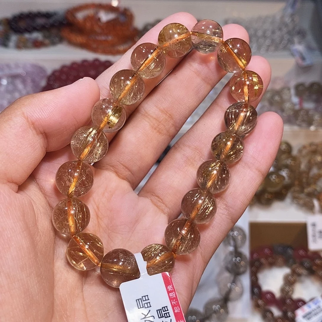 发晶手串未镶嵌发晶10.8mm