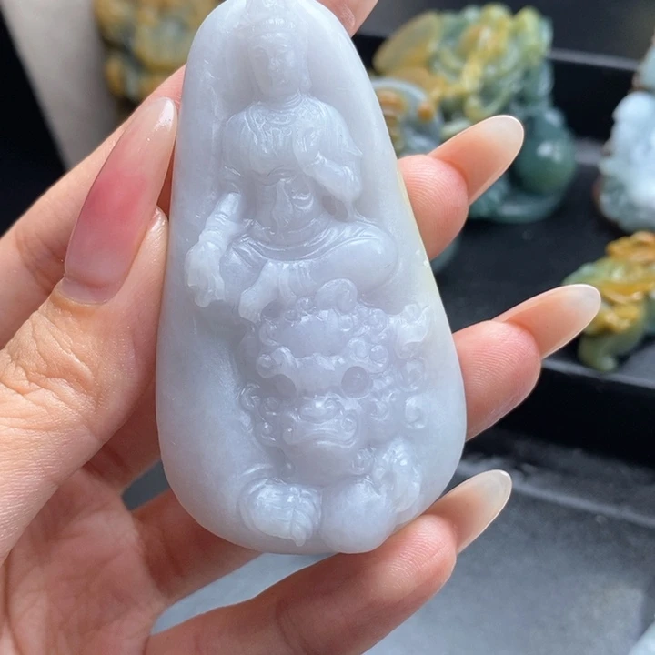定制翡翠未镶嵌文殊