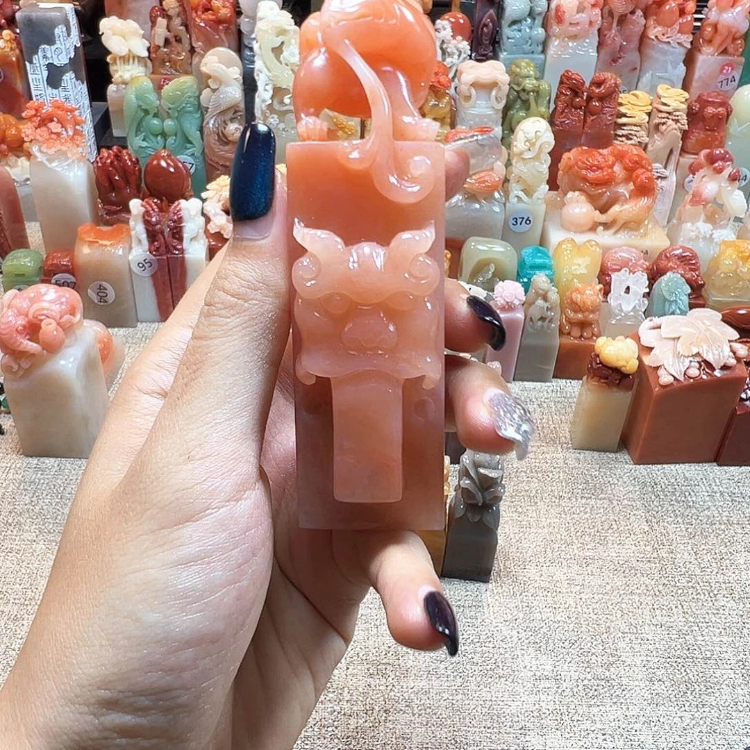 蔚***作寿山石印石寿山石雕刻包邮包刻