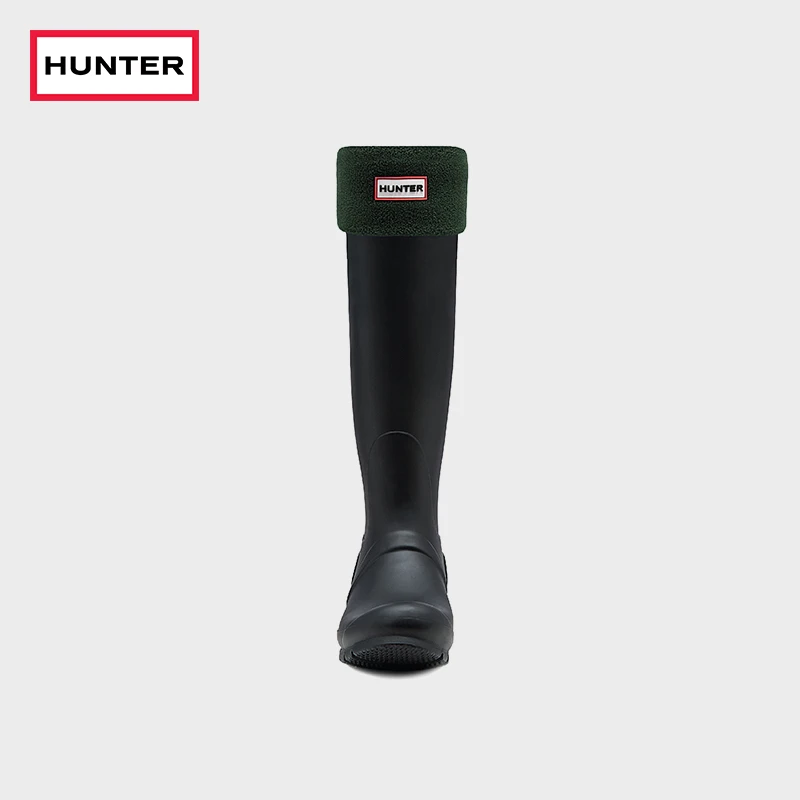 HUNTER英国男女同款摇粒绒高筒靴袜百搭针织靴袜雨靴防寒保暖袜