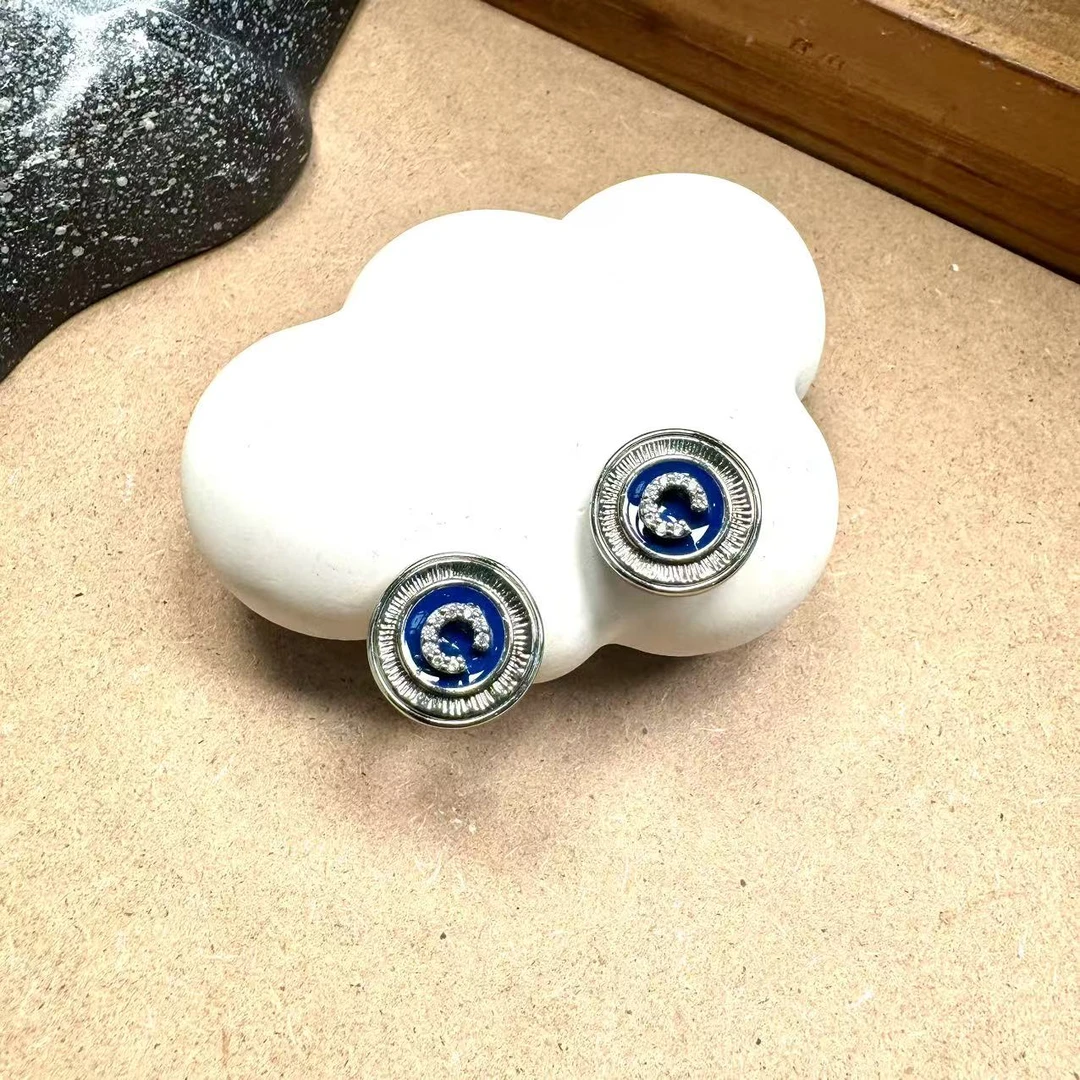 耳饰 宫廷复古双C硬币耳钉QDS242