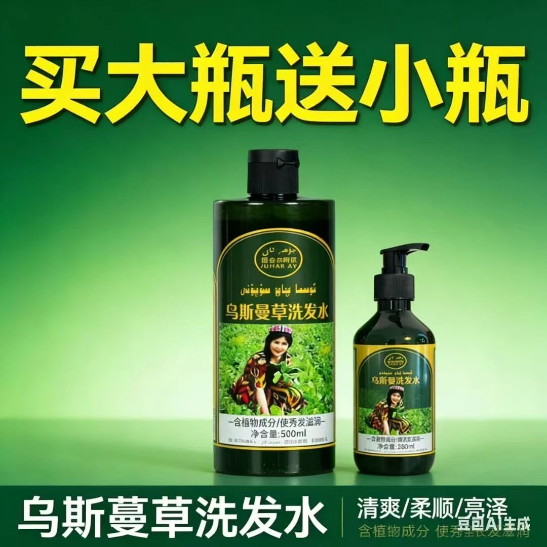 双12特惠 juharay  500ml乌斯曼草洗发水赠送300ml乌斯曼草洗发水