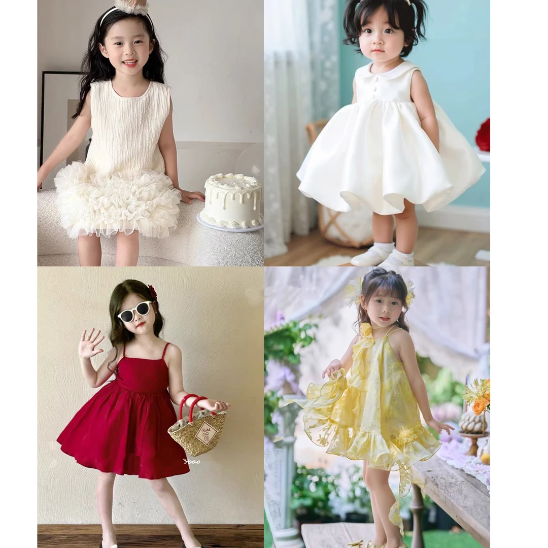【N201-N288】（妍熙2）女小童新法式连衣裙夏季洋气背心裙女孩