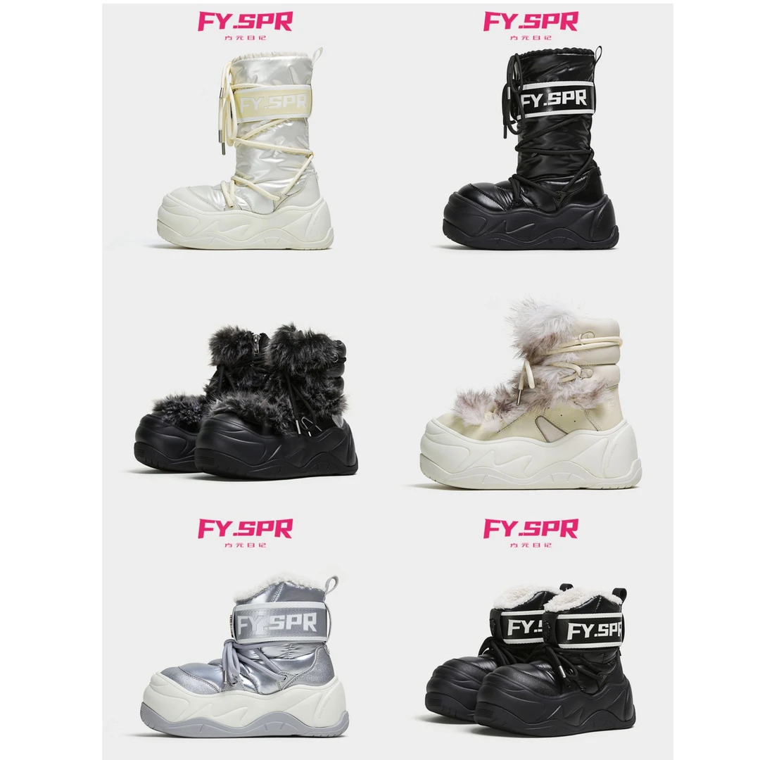 FYSPR/方元日记 秋冬保暖雪地靴 增高耐磨 时尚舒适百搭短筒组合