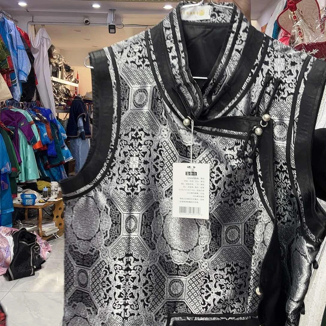 男士马甲5XL黑灰色