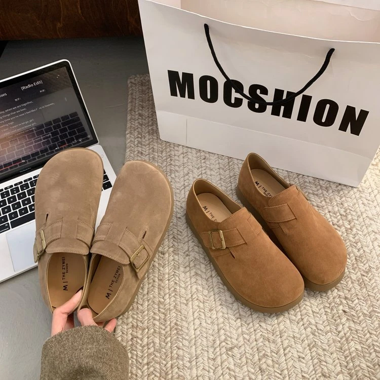 【现货】2025春季爆款博肯鞋女软底一脚蹬时尚百搭外穿防滑平底单鞋