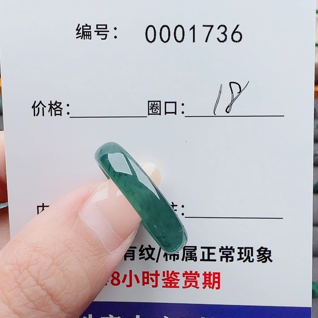 翡翠戒指未镶嵌尘***叶