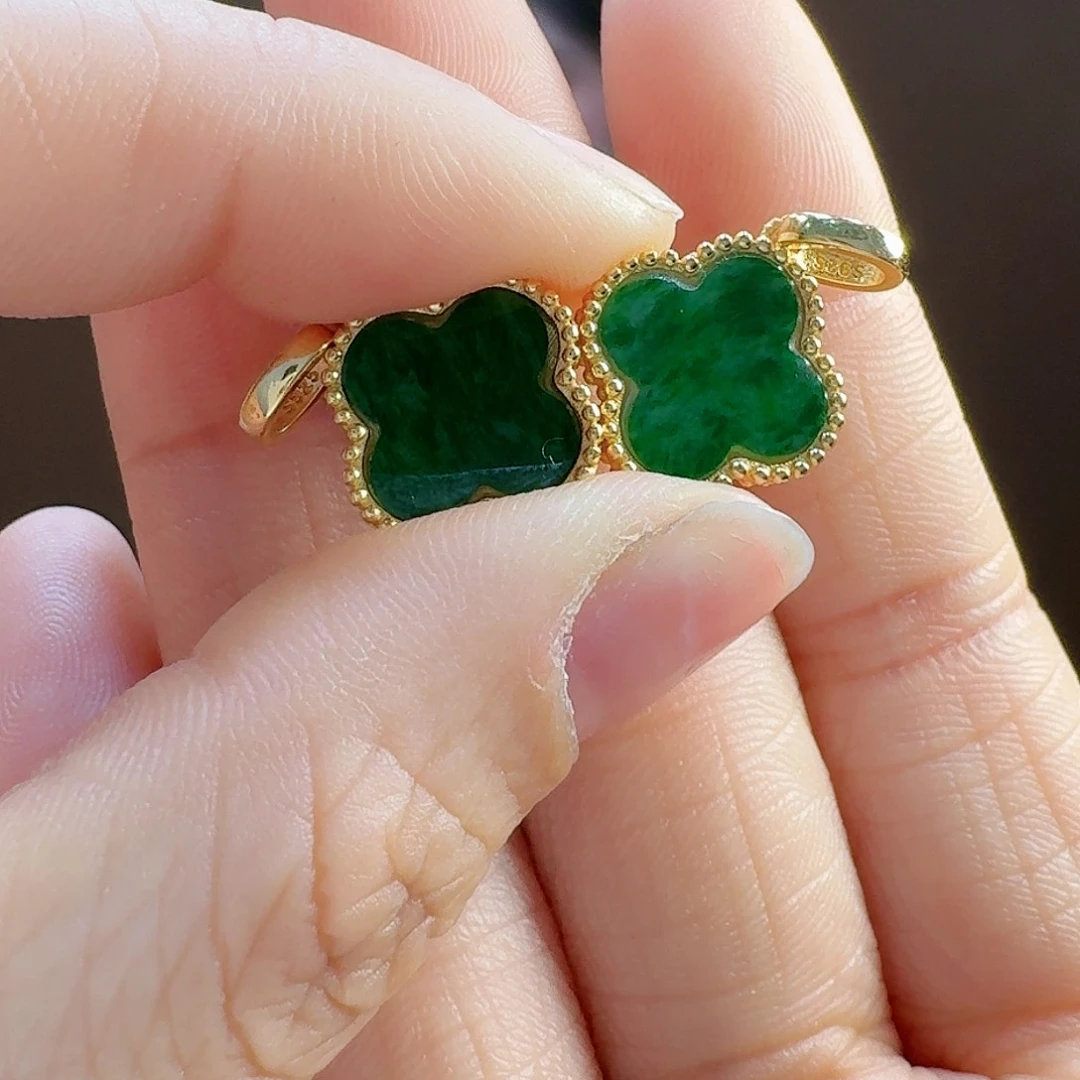 翡翠颈饰银S925镶嵌吊坠多样性发货一个