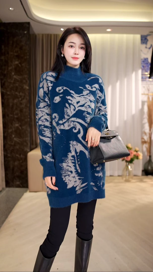 加厚保暖【如意清澜】冬季新款衣服洋气上档次毛衣上衣-3129#