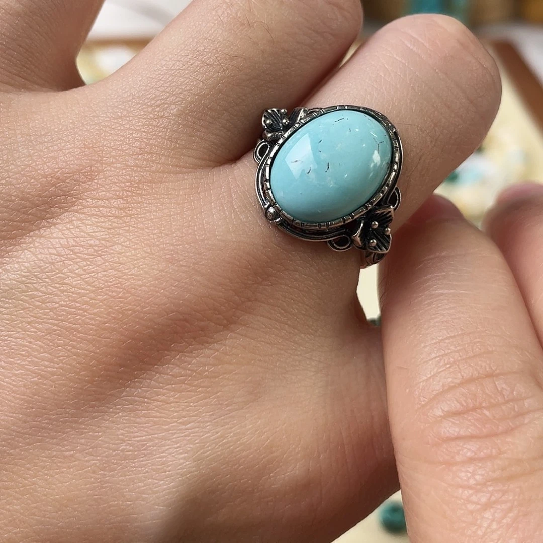 绿松石银S925镶嵌配饰