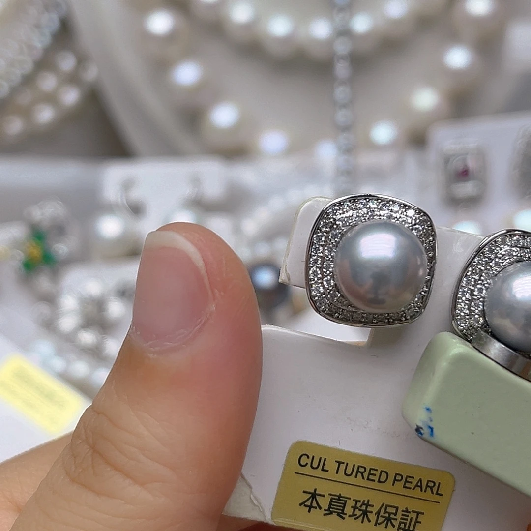 银S925镶嵌吊坠淡水珍珠