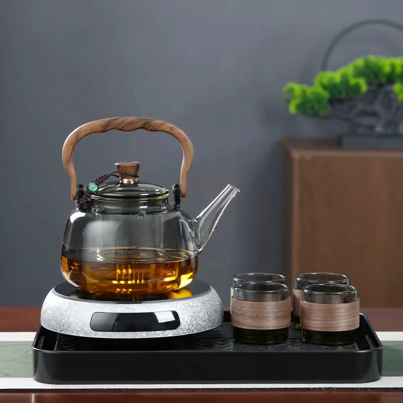 正茗堂新款1500瓦大功率家用多功能煮茶炉子套装玻璃提梁壶电陶炉