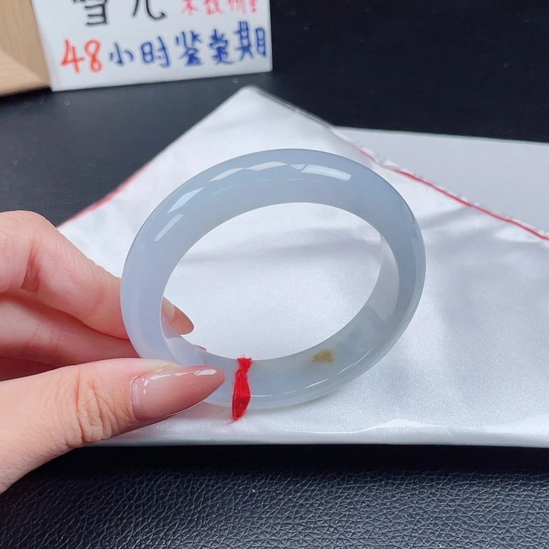翡翠手镯未镶嵌9384-蓝紫色带洒金