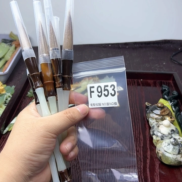 蛇纹石玉发饰合金挪*