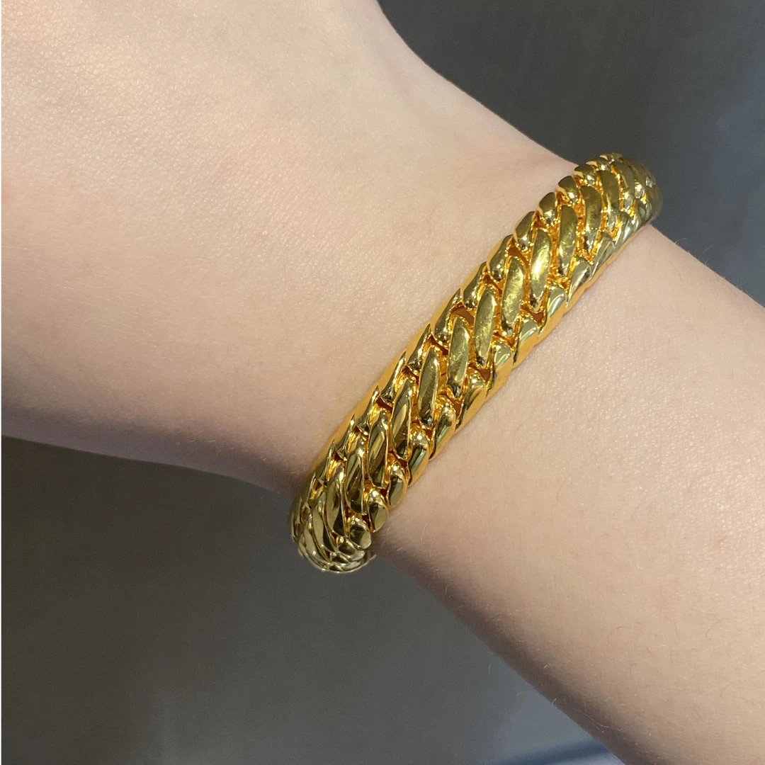 足银手链 三马鞭手链卡扣款亮面