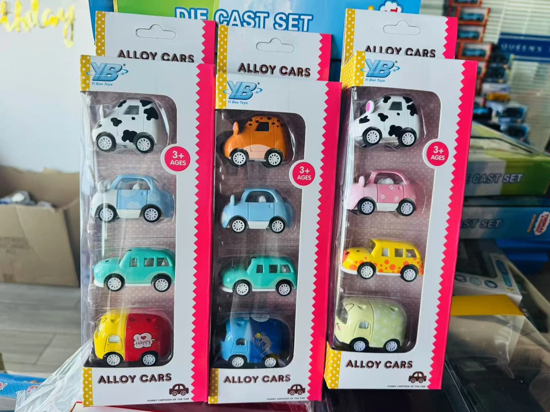 YB条车-卡通车4只玩具车科学