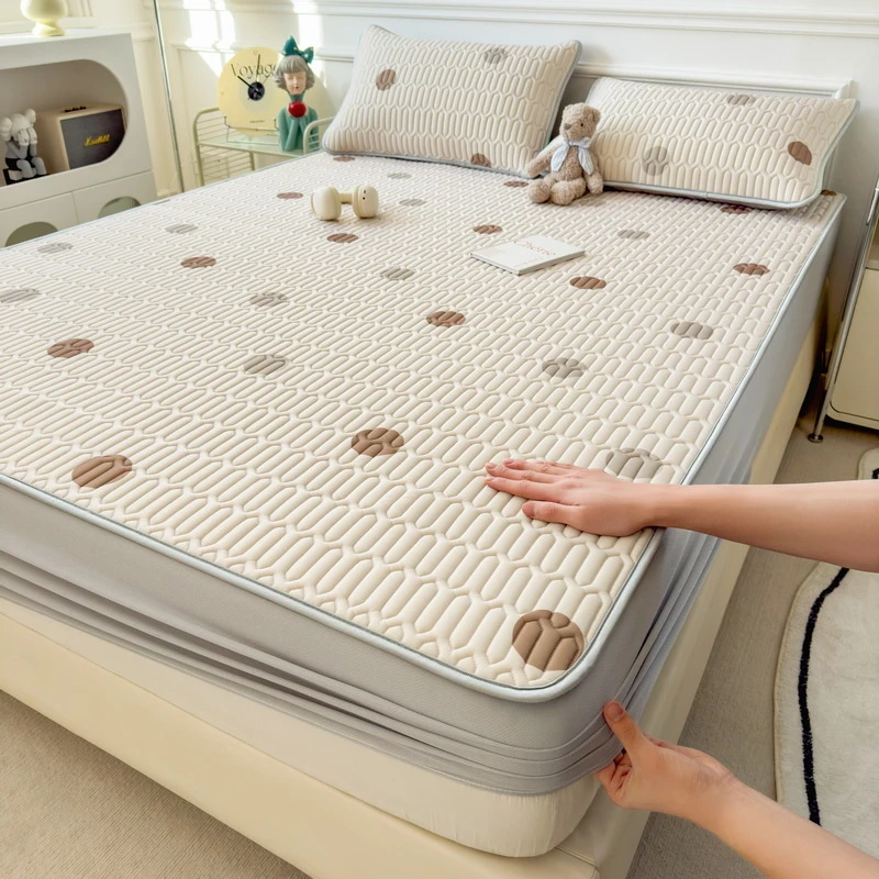 夏季冰丝乳胶凉席床笠款三件套2025夏天新款母婴a类可机软席子