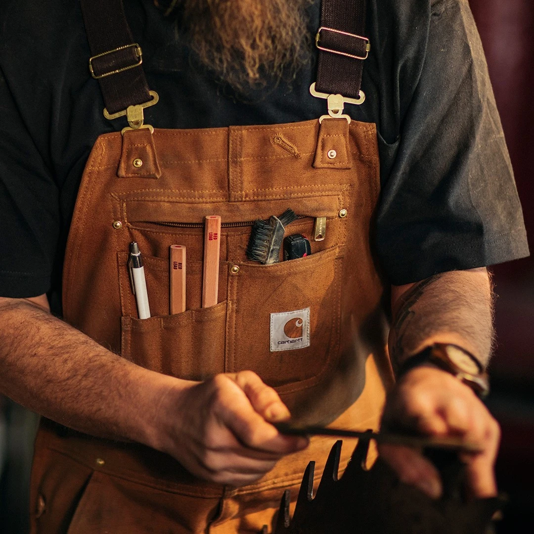 R01 卡哈特 102776 美式街头工装重磅背带裤宽松帆布连体长裤