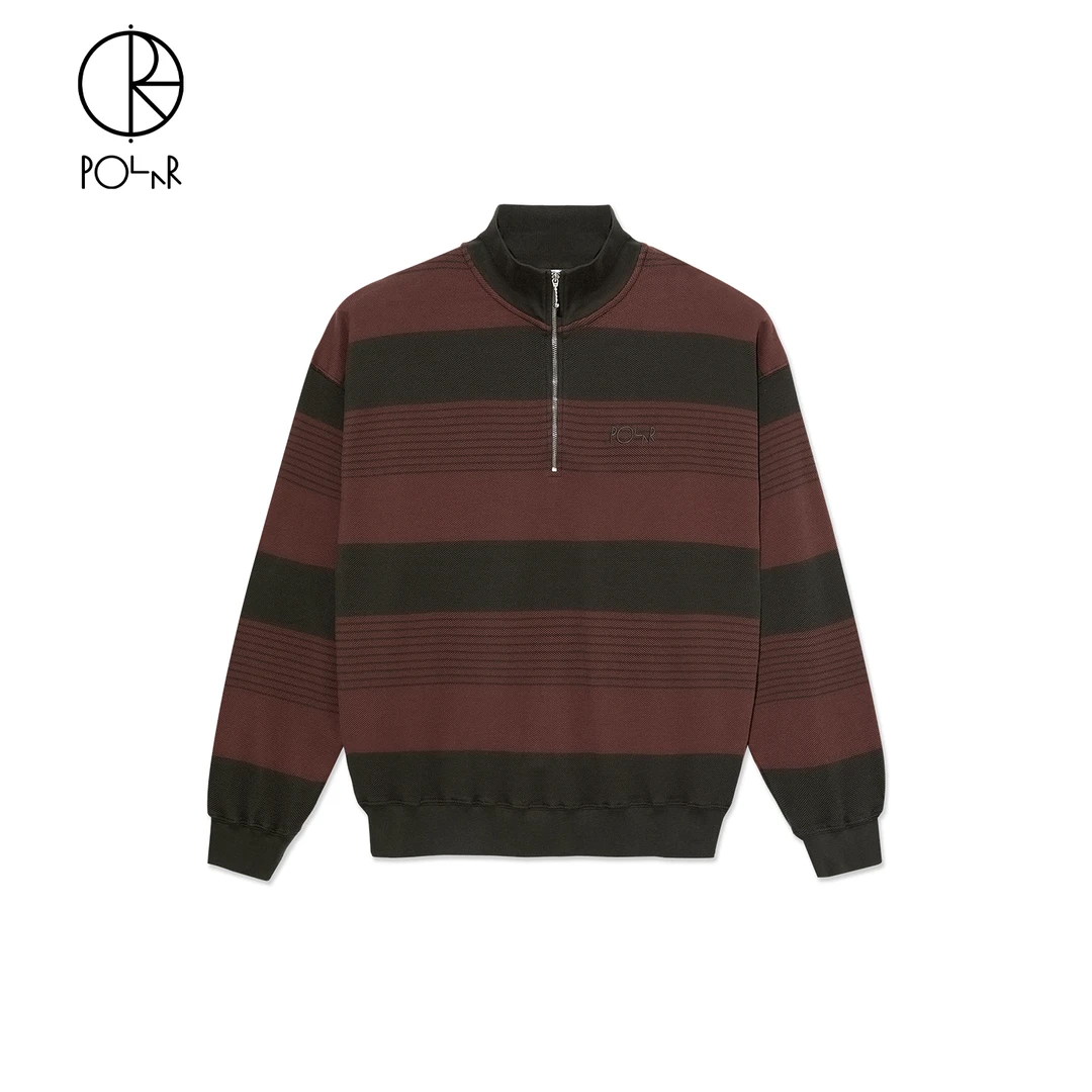 Polar Skate Co HALF ZIP LS SHIRTIPIQUE 重磅纯棉半拉链卫衣潮