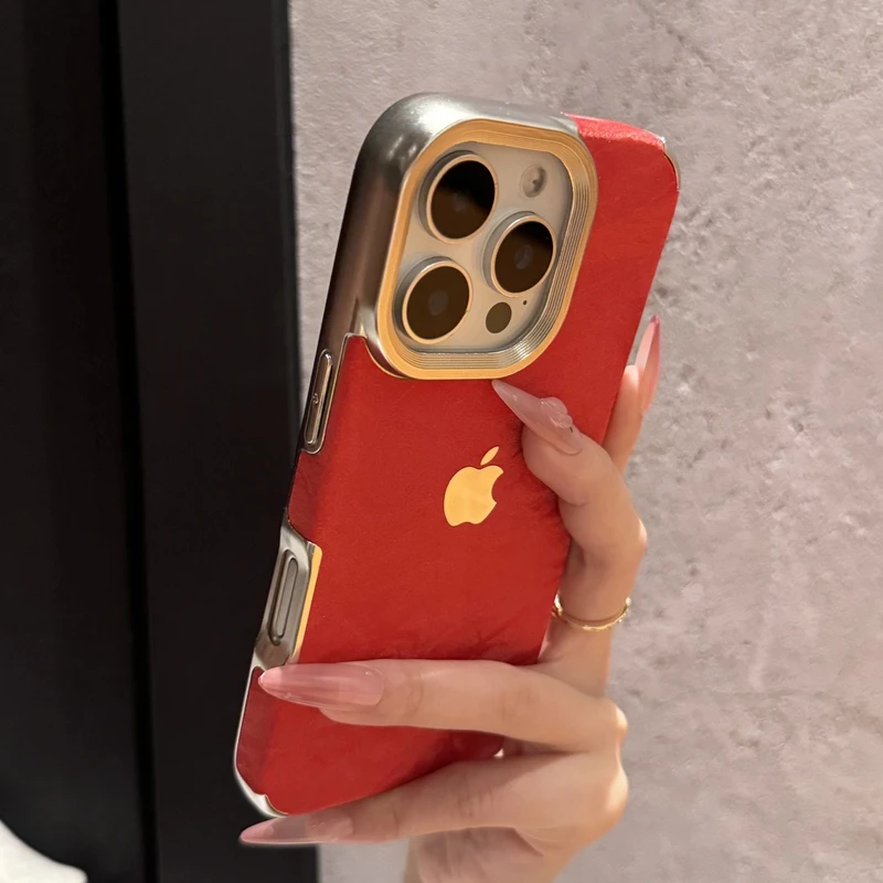 高级电镀雪山绒适用iPhone16手机壳14苹果15promax防摔13绒布12软