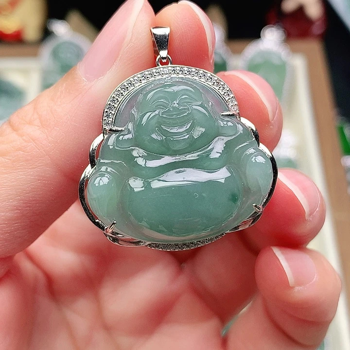 颈饰银S925镶嵌翡翠吊坠