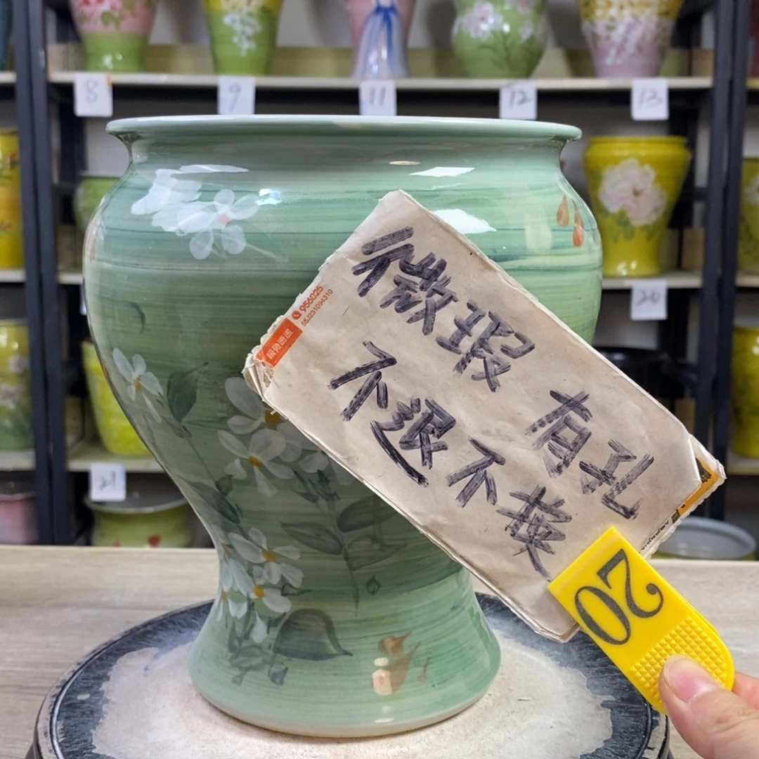 景德镇手工手绘陶瓷花盆