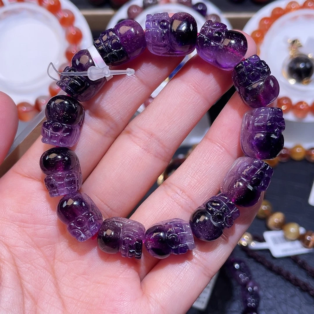 水晶手链未镶嵌紫超七貔貅