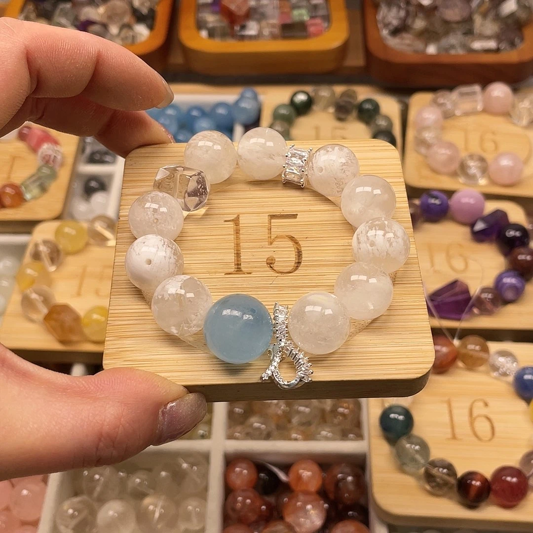 烟晶手链合金l***?水晶