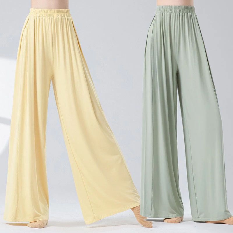 古典舞宽松阔腿舞蹈裤女练功服形体训练现代舞专业薄款垂感舞蹈裤