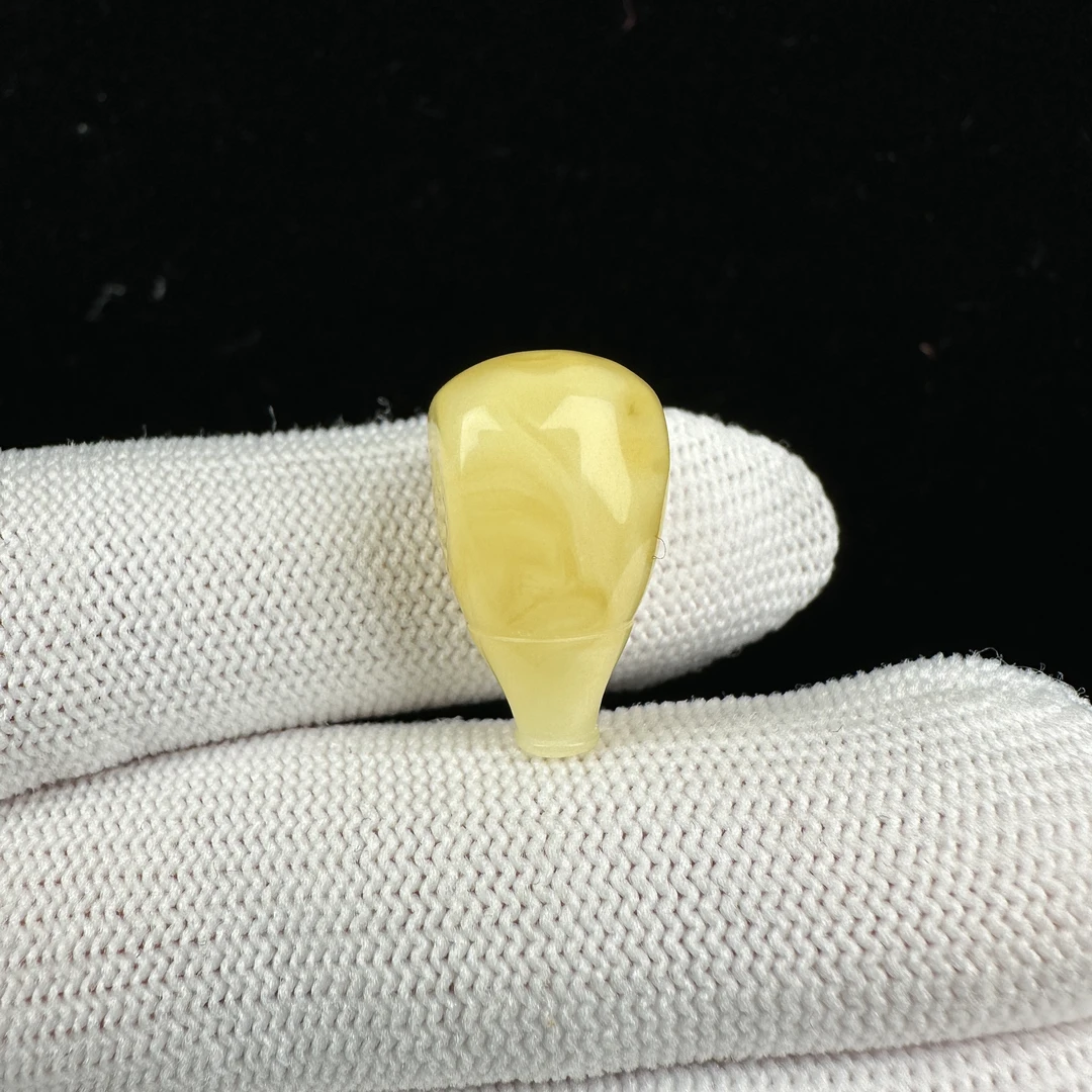 Z1857天然原矿蜜蜡奶黄三通 11MM 支持复检假一罚四