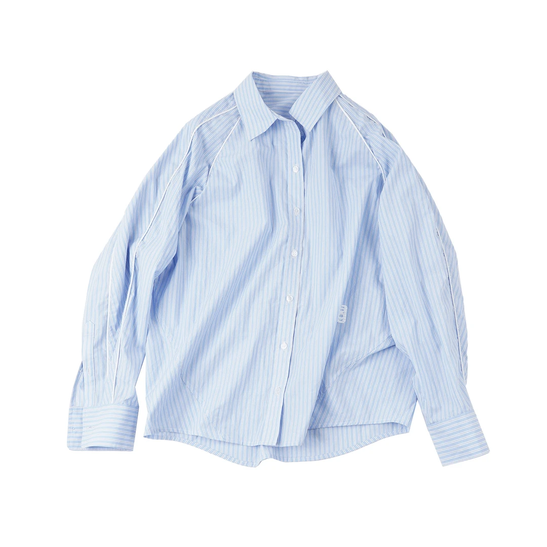 【翻领长袖衬衫】CSCL49065早秋新款运动风清爽户外防晒衬衫