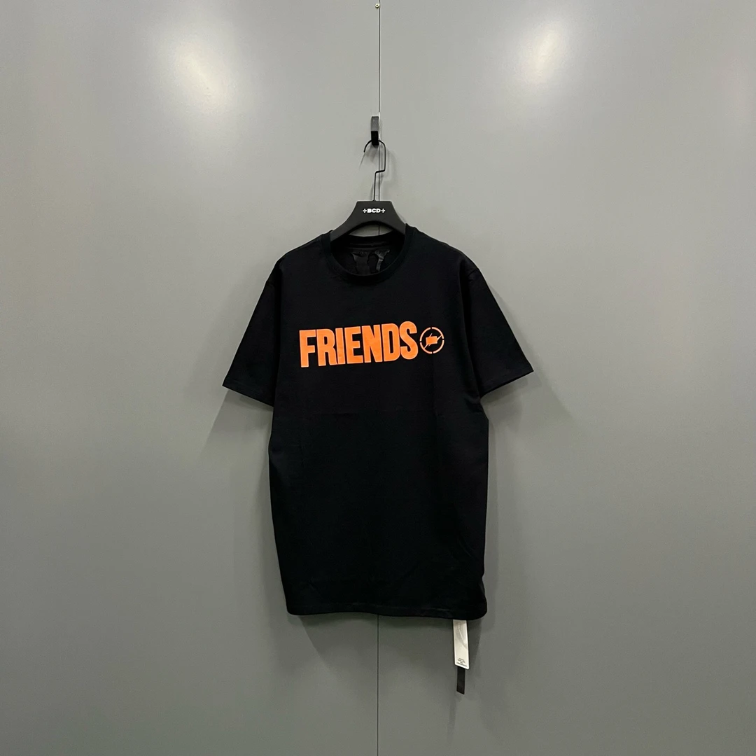 【玥姐专属】018562 V牌 黑橙logo印花短袖