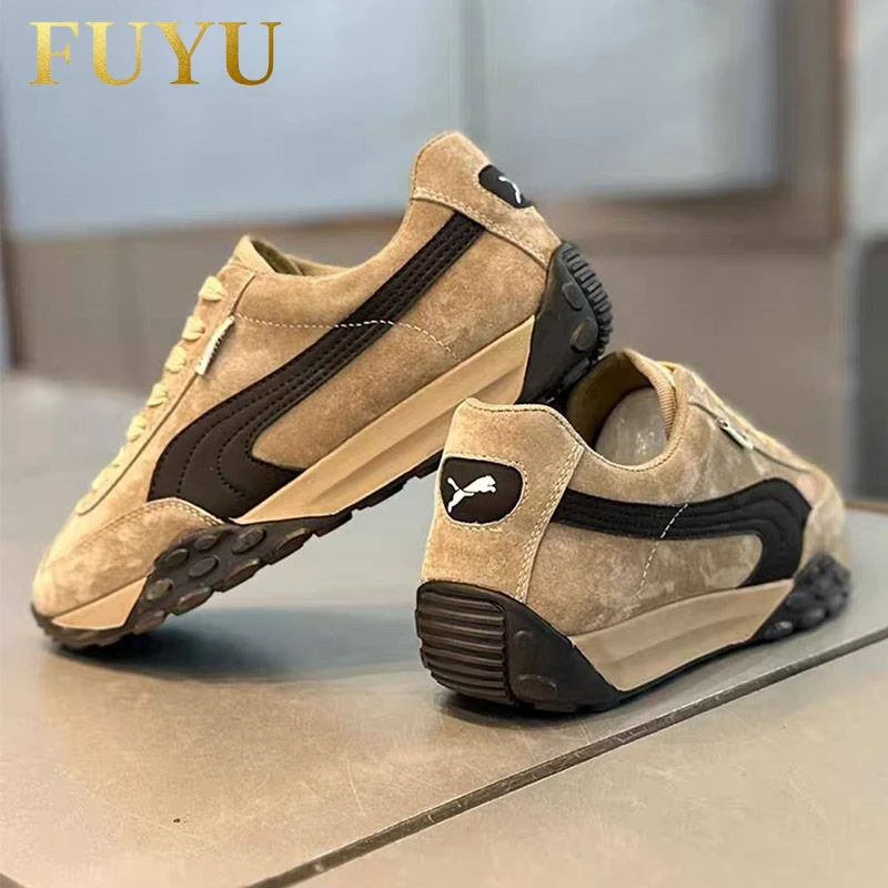 男鞋秋冬新款时尚百搭增高翻皮绒阿甘鞋2026潮流防滑舒适休闲鞋