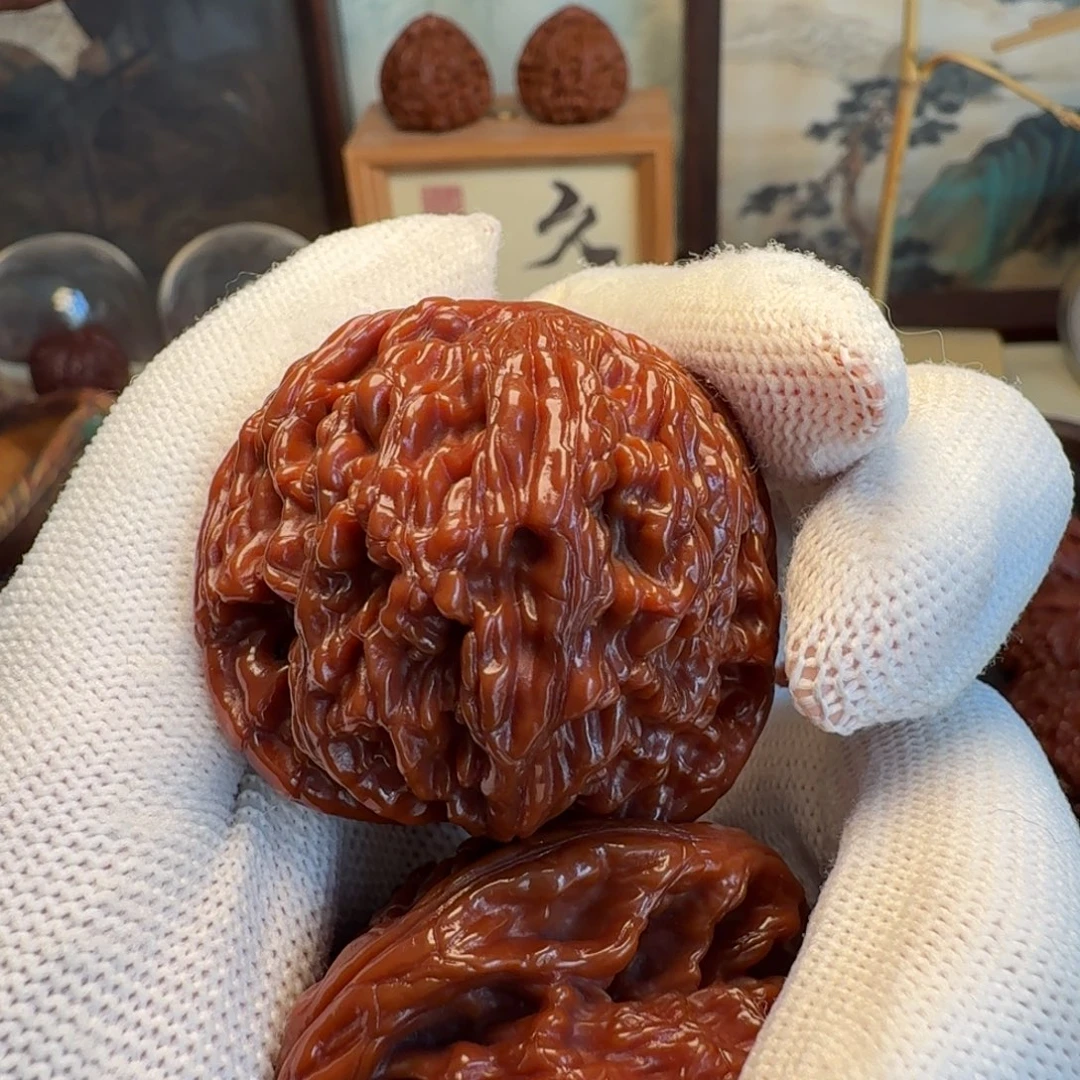 大***風文玩核桃吊坠43全品虎头